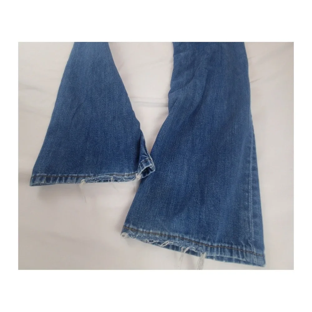 Levis 514 Straight Fit Mens Jeans Blue Medium Wash Distressed 32x30